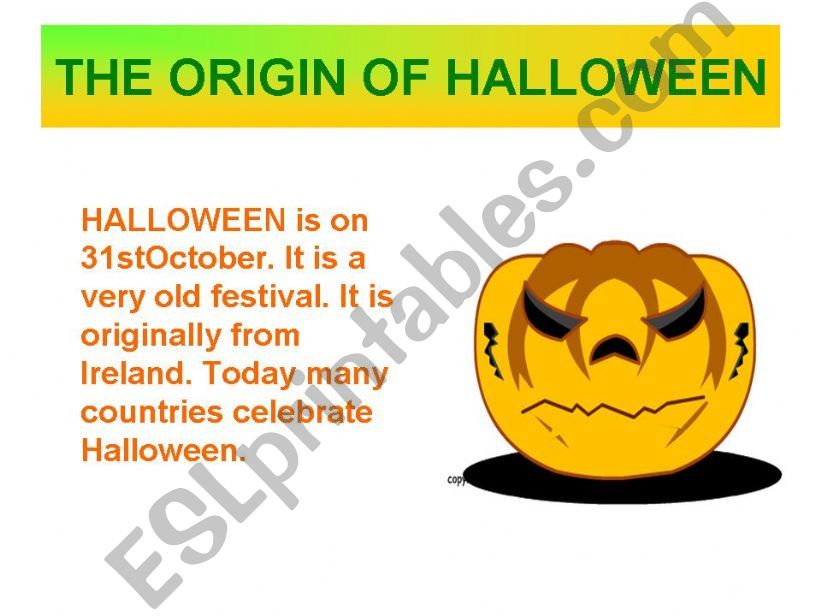 Origins of Halloween powerpoint