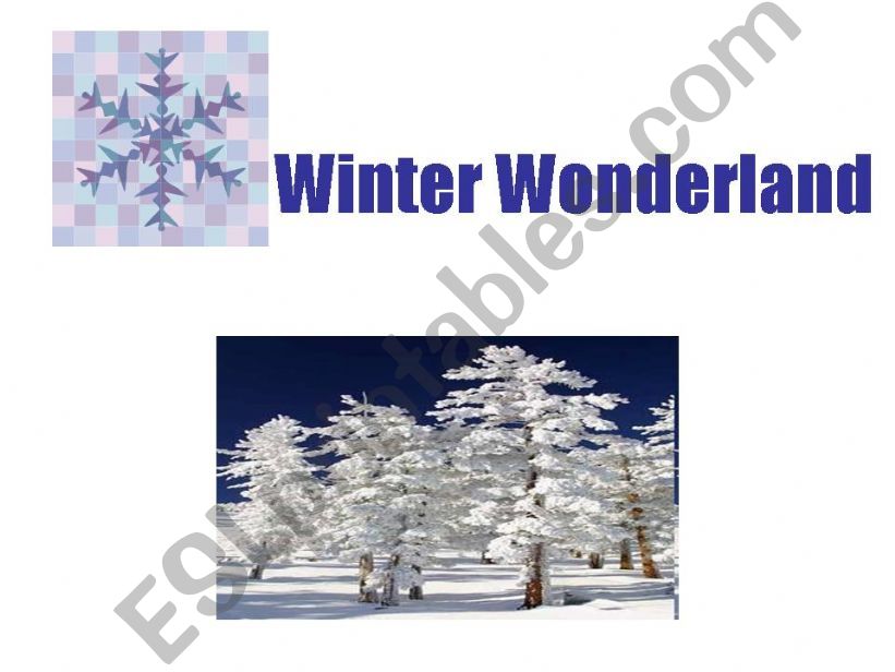 Winter Wonderland powerpoint
