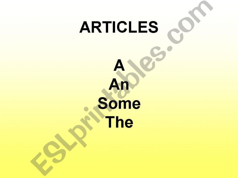 Articles powerpoint