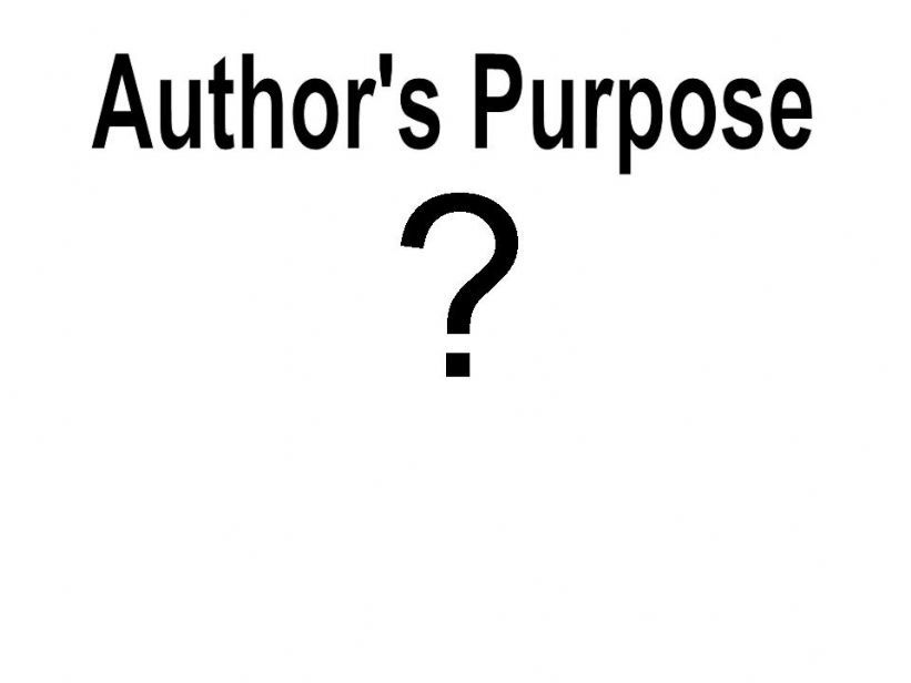 Authors Purpose Powerpoint powerpoint