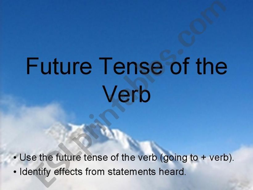 Future Tense of the Verb powerpoint
