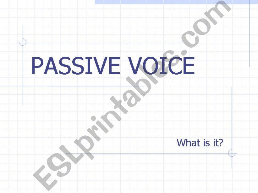 Passive voice powerpoint