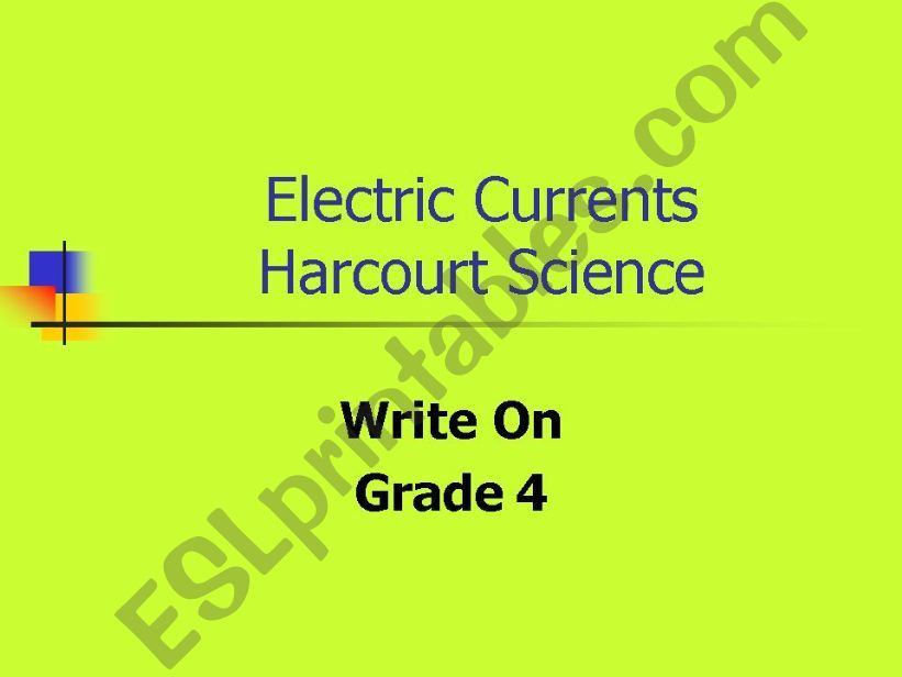 electric currents powerpoint