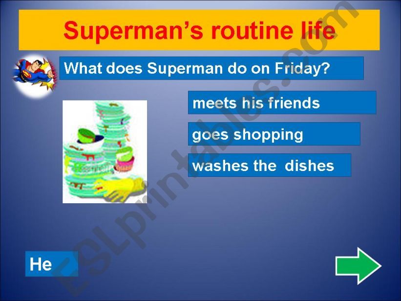 Supermans daily routines 2 powerpoint