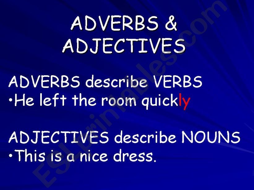 ADJECTIVES-ADVERBS powerpoint