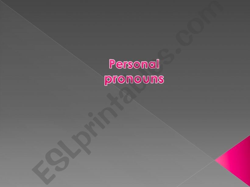 personal pronouns powerpoint