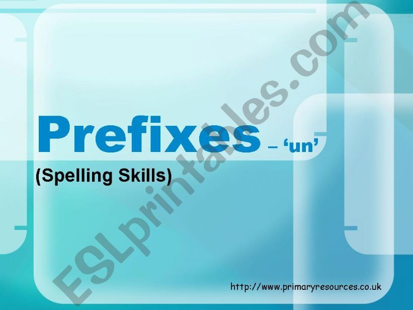 Prefixes 