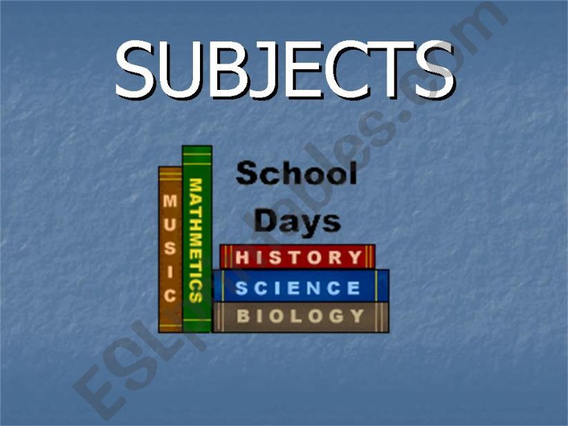 school subjects powerpoint