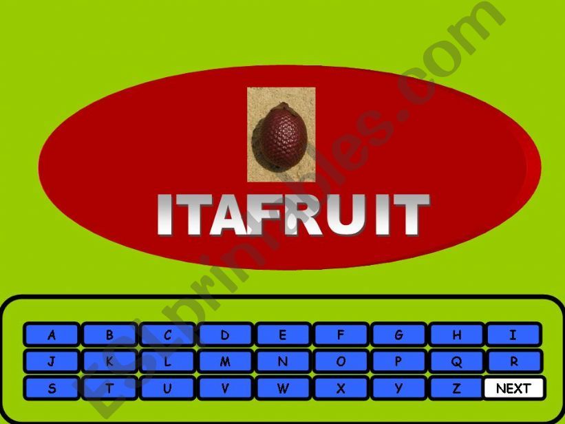 spelling game fruit alphabet  III part