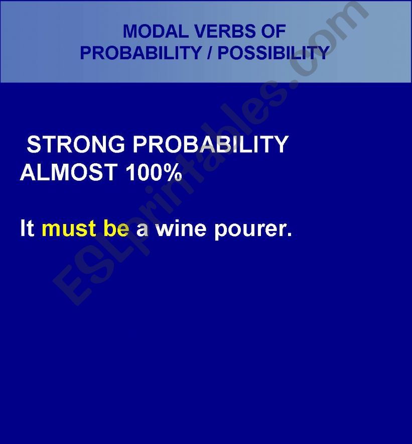 modals possibility-probability