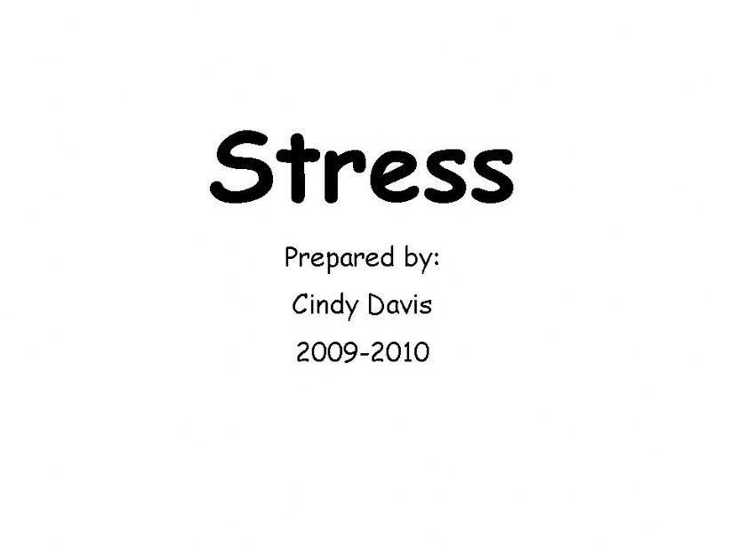 Stress powerpoint