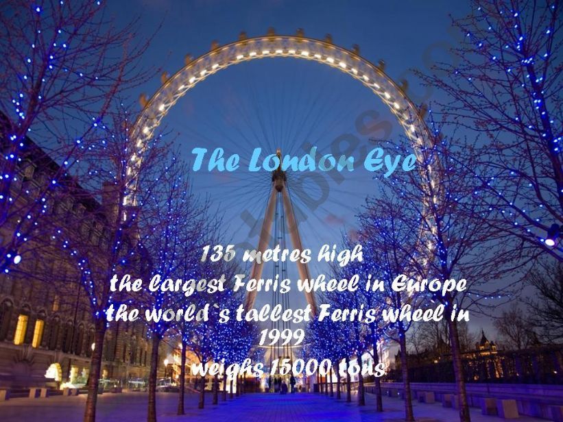 The London Eye Part 1 powerpoint