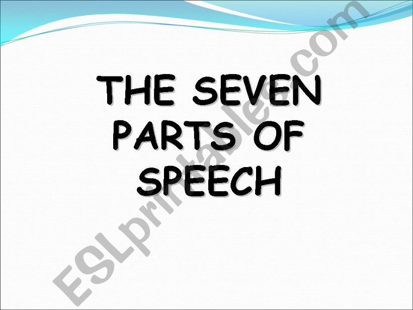 parts of speech powerpoint