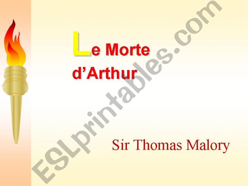 Le Morte dArthur- Sir Thomas Malory- English Literature