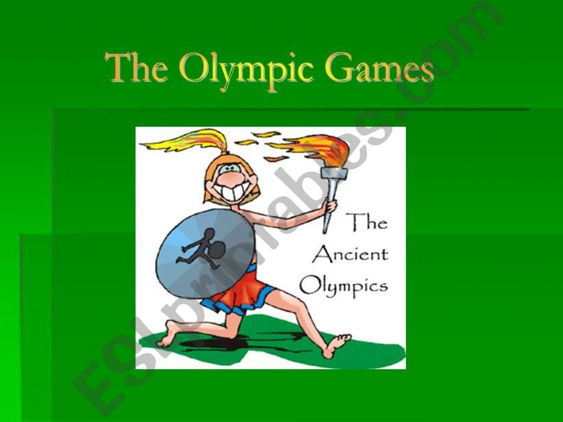 Esl English Powerpoints The Olympic Games Origin