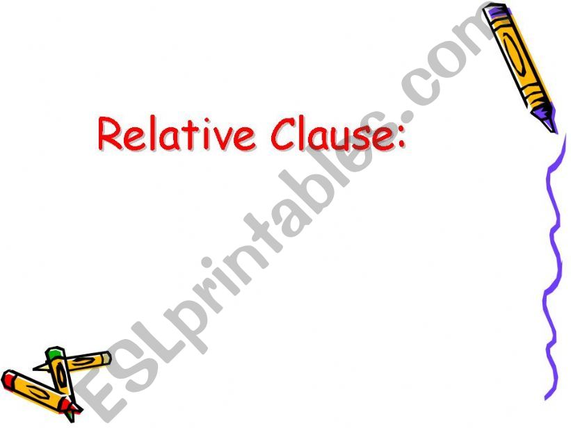 Relative Clause powerpoint