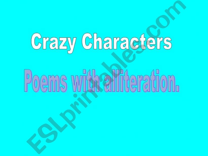 Poem with alliteration powerpoint