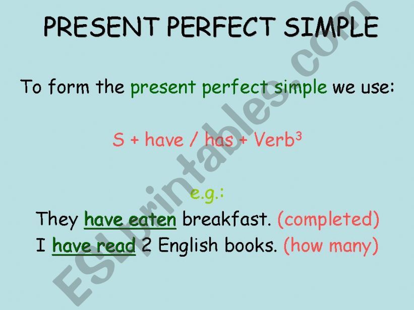 Present Perfect Simple vs. Present Prefect Continuous - PART 1