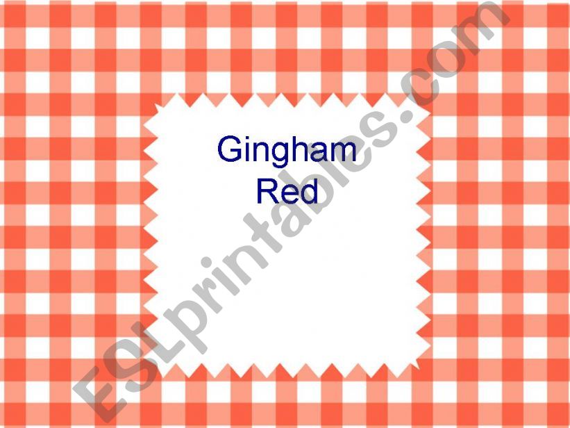 Gingham powerpoint