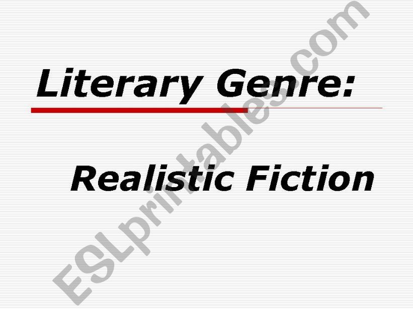 Realistic Fiction powerpoint