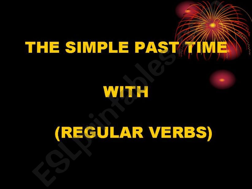 THE SIMPLE PAST TIME powerpoint
