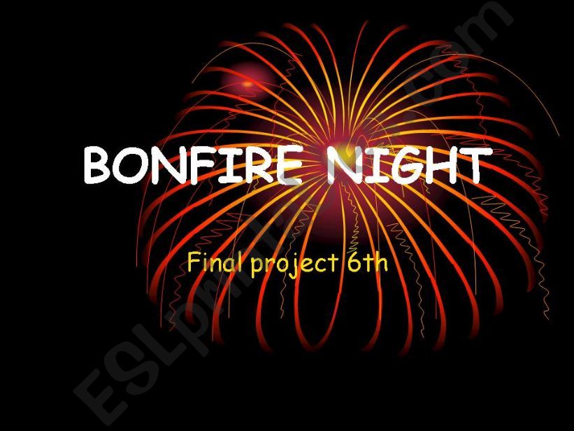 BONFIRE NIGHT powerpoint