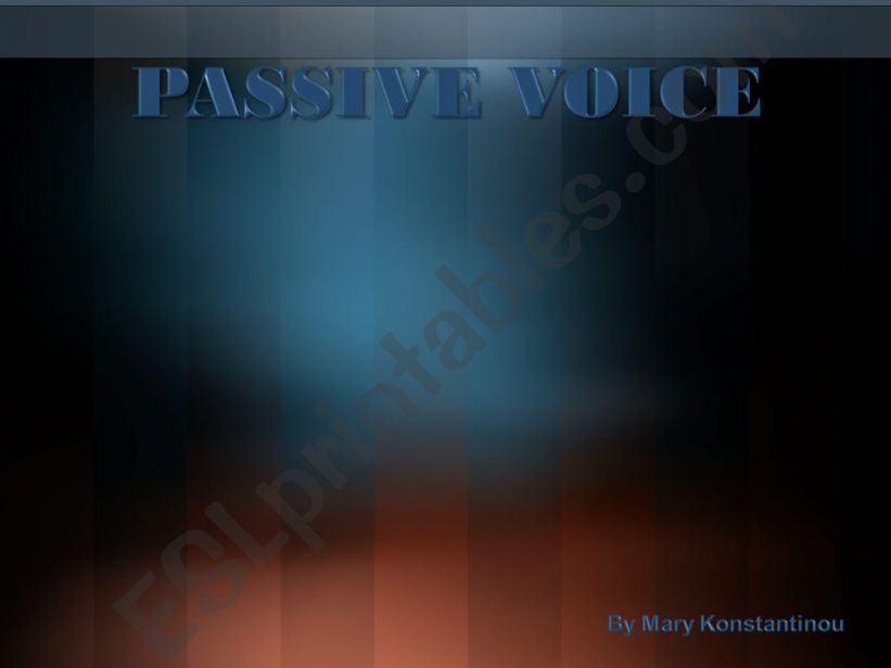 Passive Voice powerpoint