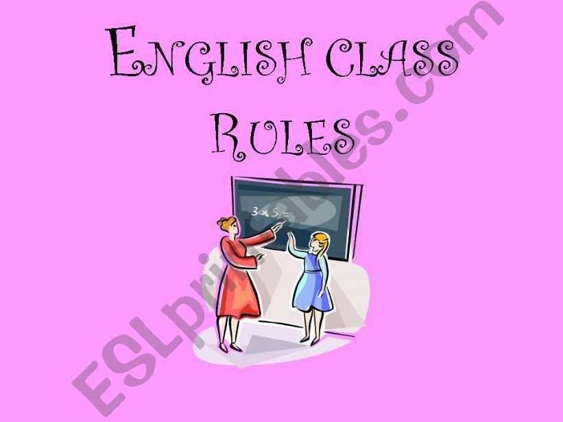 CLASS RULES powerpoint