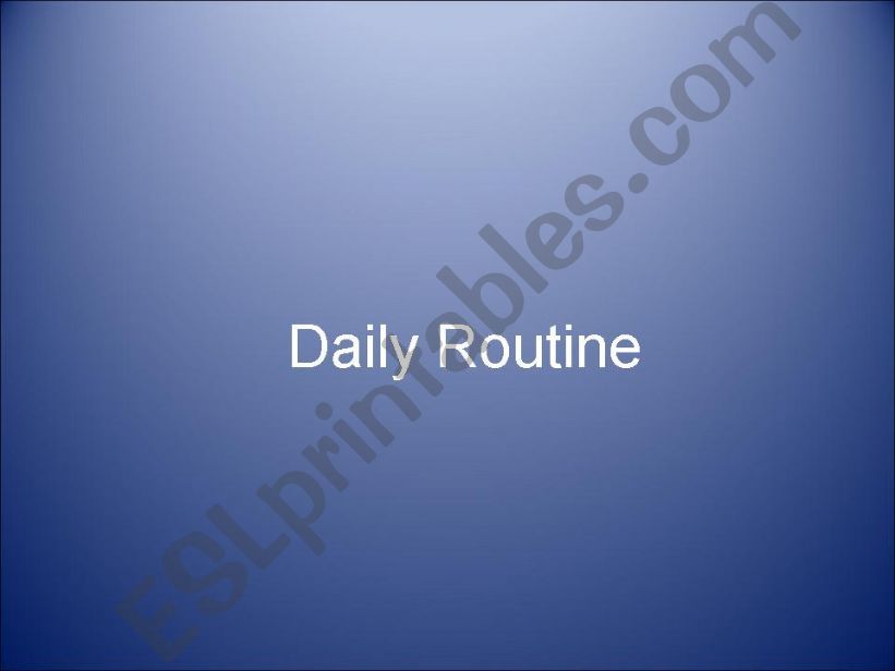 Daily routine powerpoint