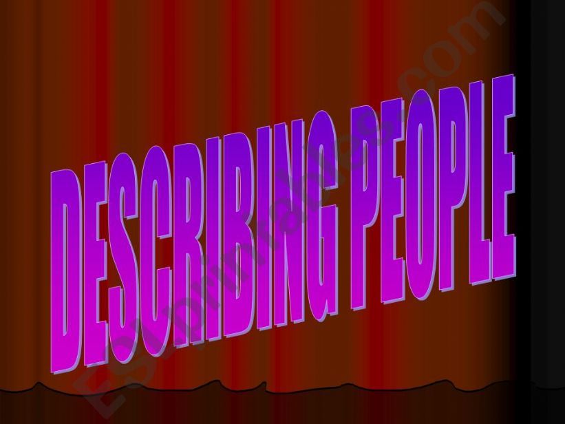 Describing people powerpoint