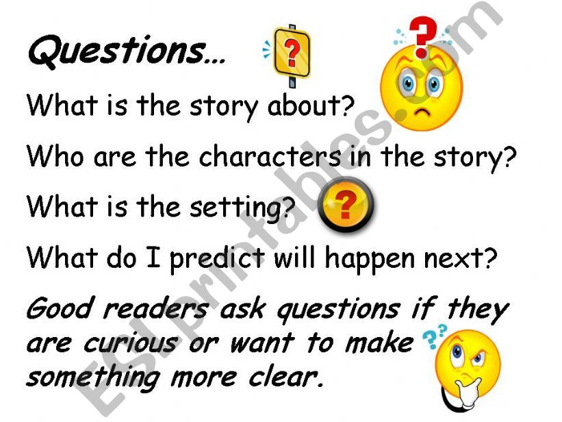 Story Element Questions powerpoint