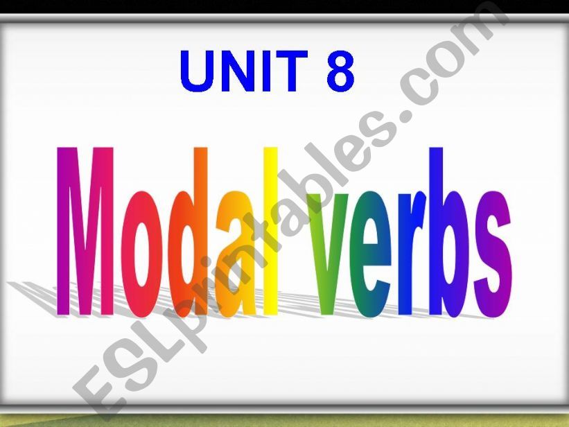 modal verbs powerpoint