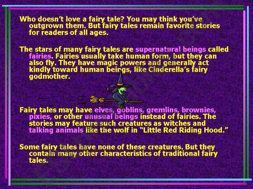 Fairy Tales - part II powerpoint