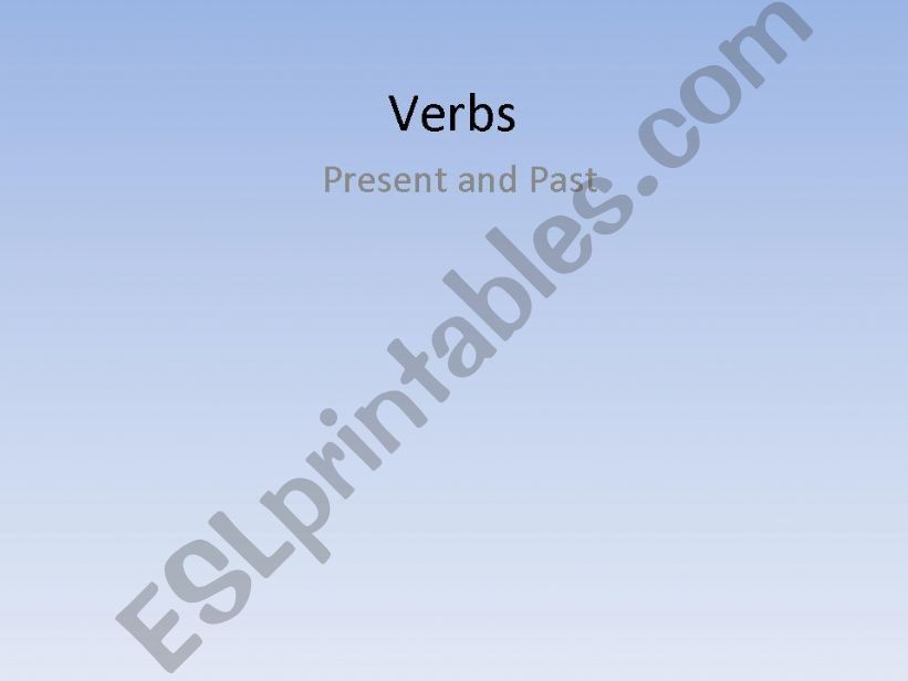 Basic Present/Past verbs powerpoint