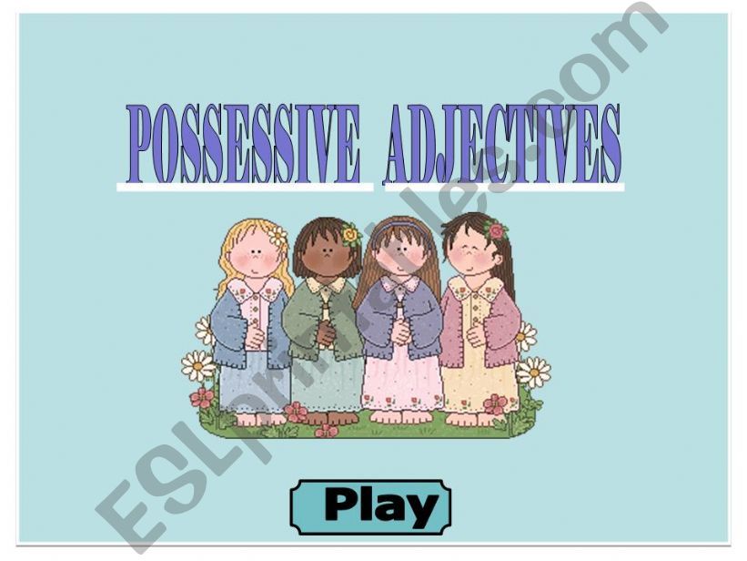POSSESSIVE ADJECTIVES - GAME powerpoint