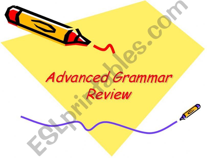 Advanced Grammar Review powerpoint