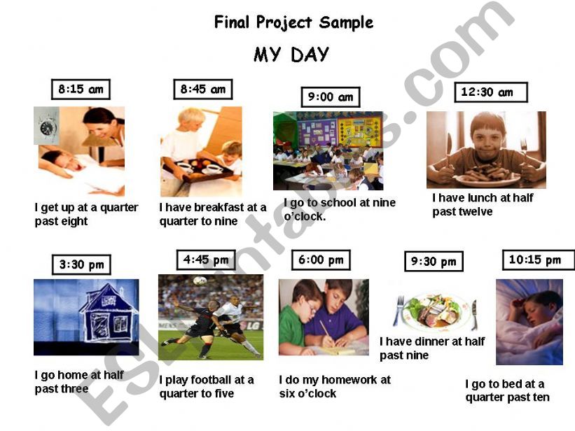 final project daily routines powerpoint