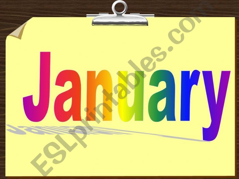 The months of the year powerpoint