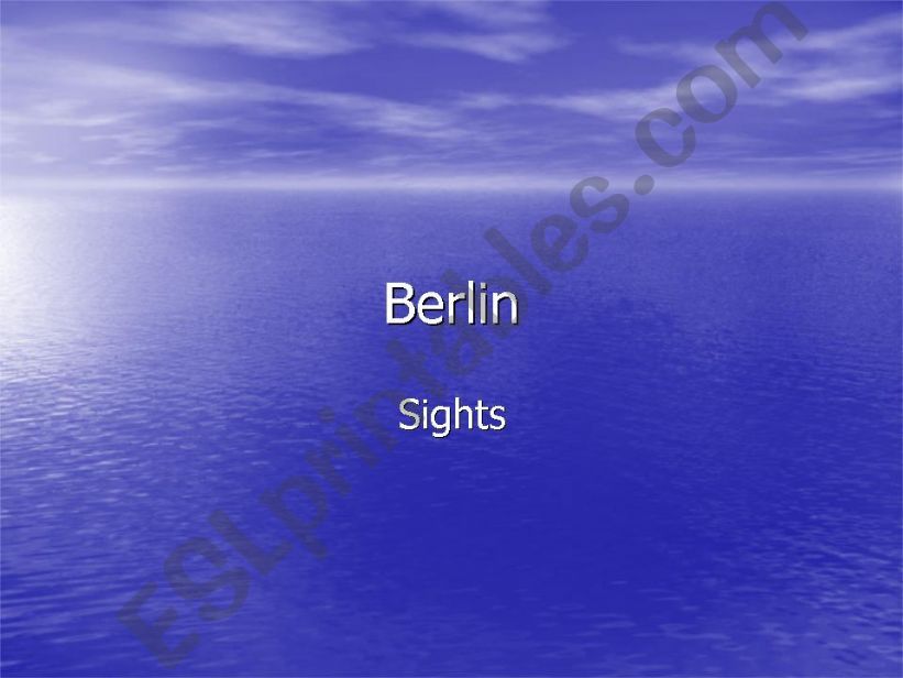 The sights of Berlin powerpoint