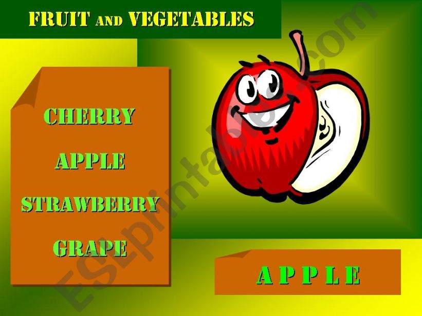 Fruit and Vegetables powerpoint
