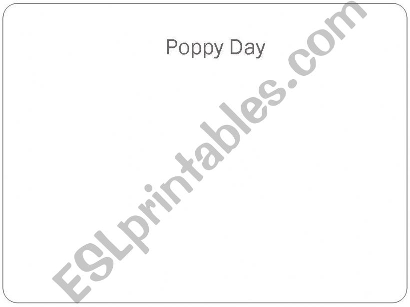 Poppy Day powerpoint
