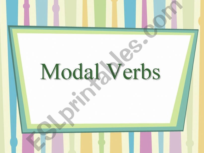 Modal Verbs powerpoint