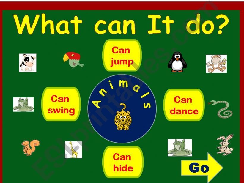 Can - Game with Animals powerpoint