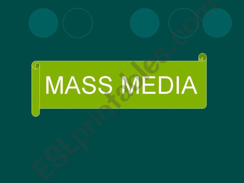 MASS MEDIA 1 powerpoint