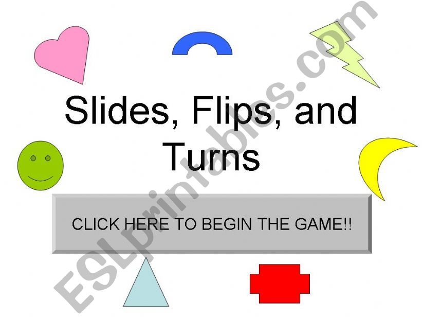 Slides, Flips and Turns Game powerpoint