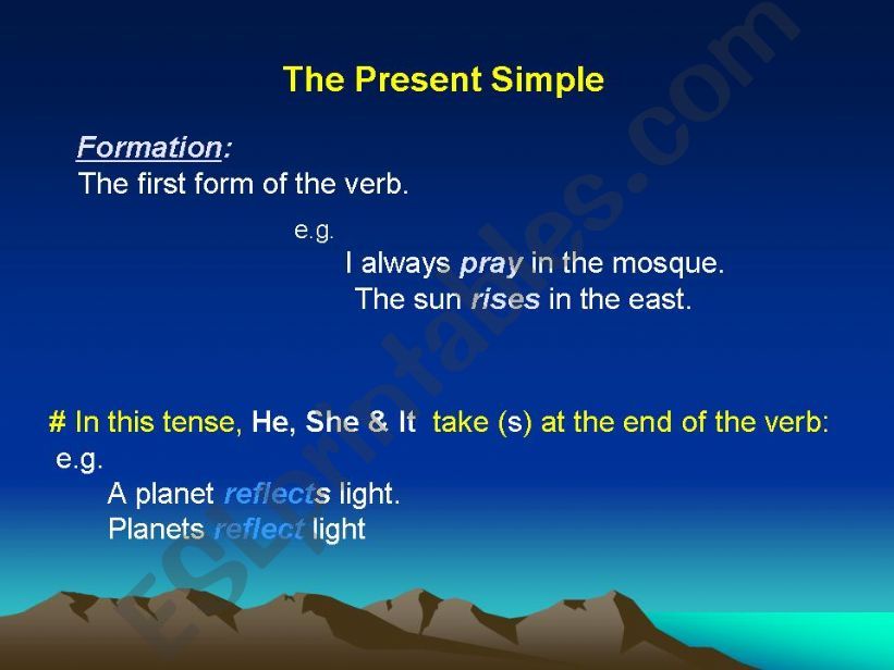 the present simple powerpoint