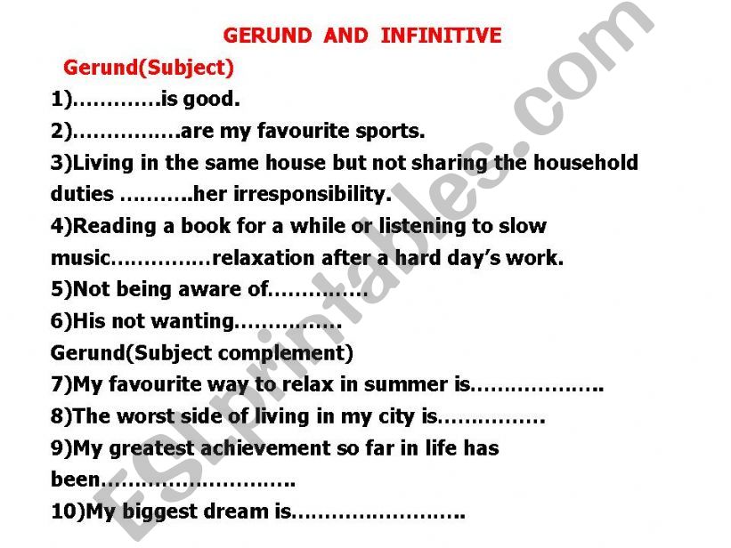 GERUND-INFINITIVE powerpoint