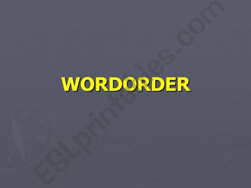 wordorder powerpoint