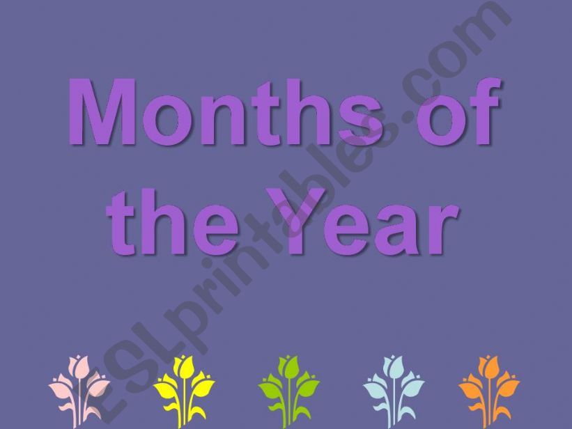 Months of the Year powerpoint