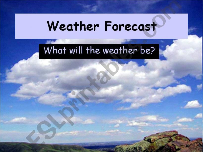 Weather Forecast powerpoint